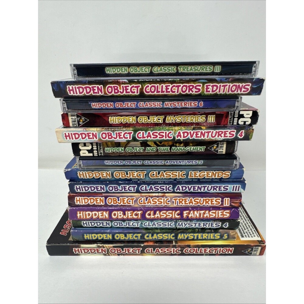 LOT OF 14 Tri Synergy PC DVD-ROM Software Video Games Bundle Pack Hidden Objects